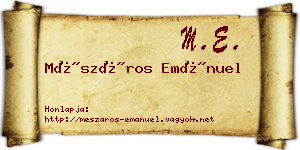 Mészáros Emánuel névjegykártya